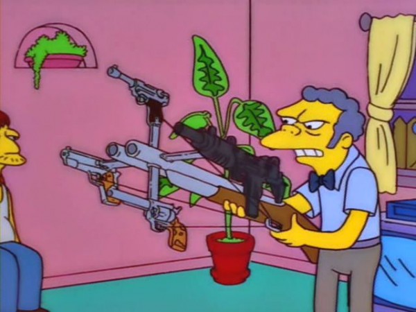 Simpsons Moe Gun NRA
