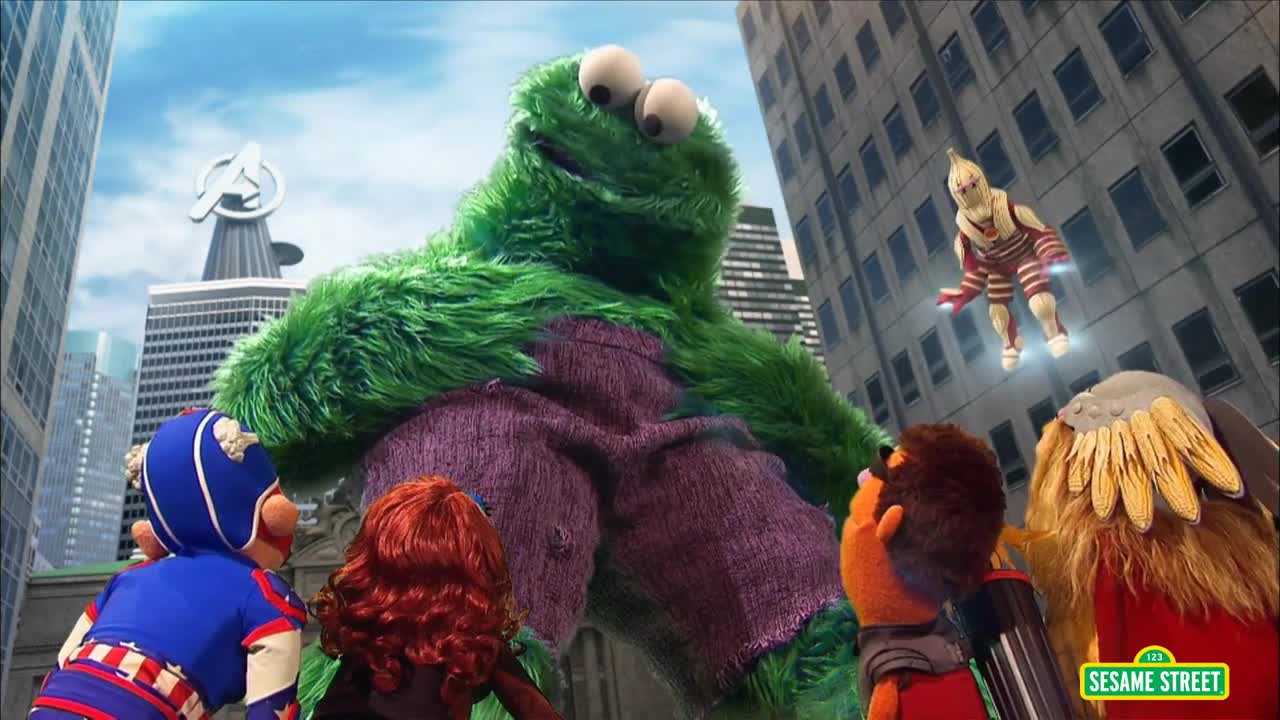 Cookie Monster Sesame Street Avengers Parody Aveggies
